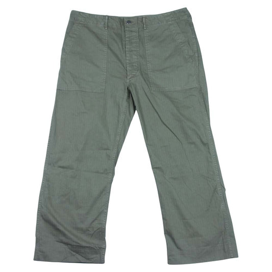 RRL ダブルアールエル 国内正規品 782658908001 Army Utility Flat Pant Herringbone ヘリンボーン アーミー ユーティリティ パンツ カーキ系 36【中古】