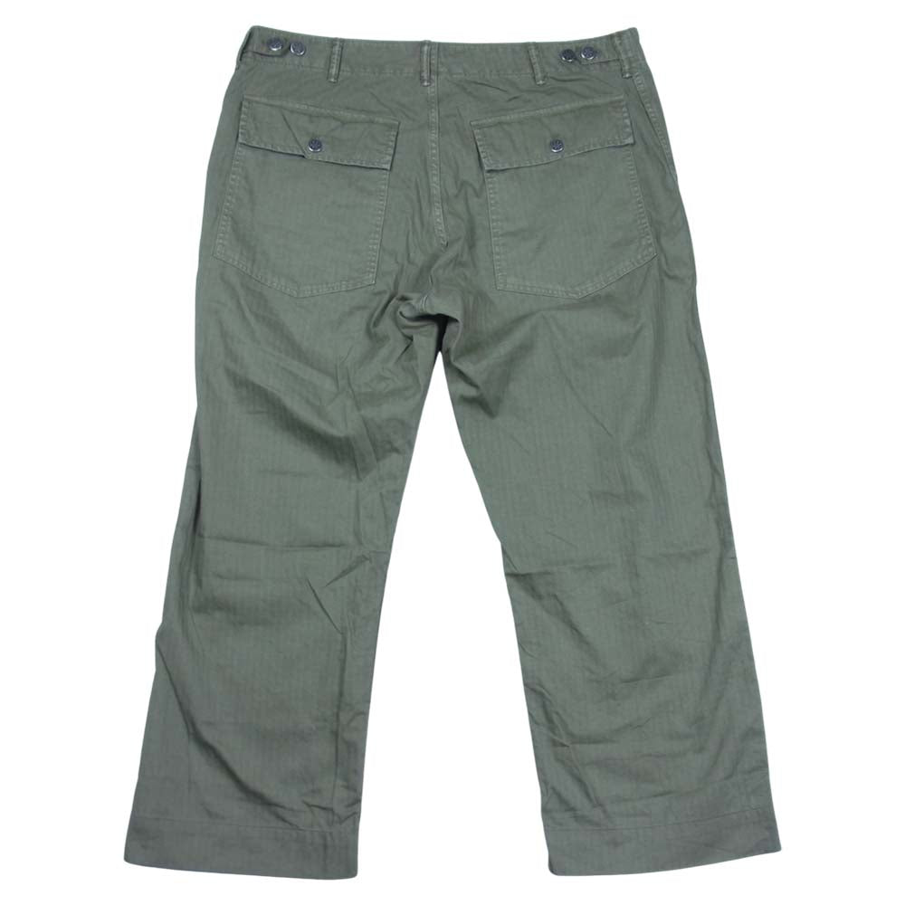 RRL ダブルアールエル 国内正規品 782658908001 Army Utility Flat Pant Herringbone ヘリンボーン アーミー ユーティリティ パンツ カーキ系 36【中古】