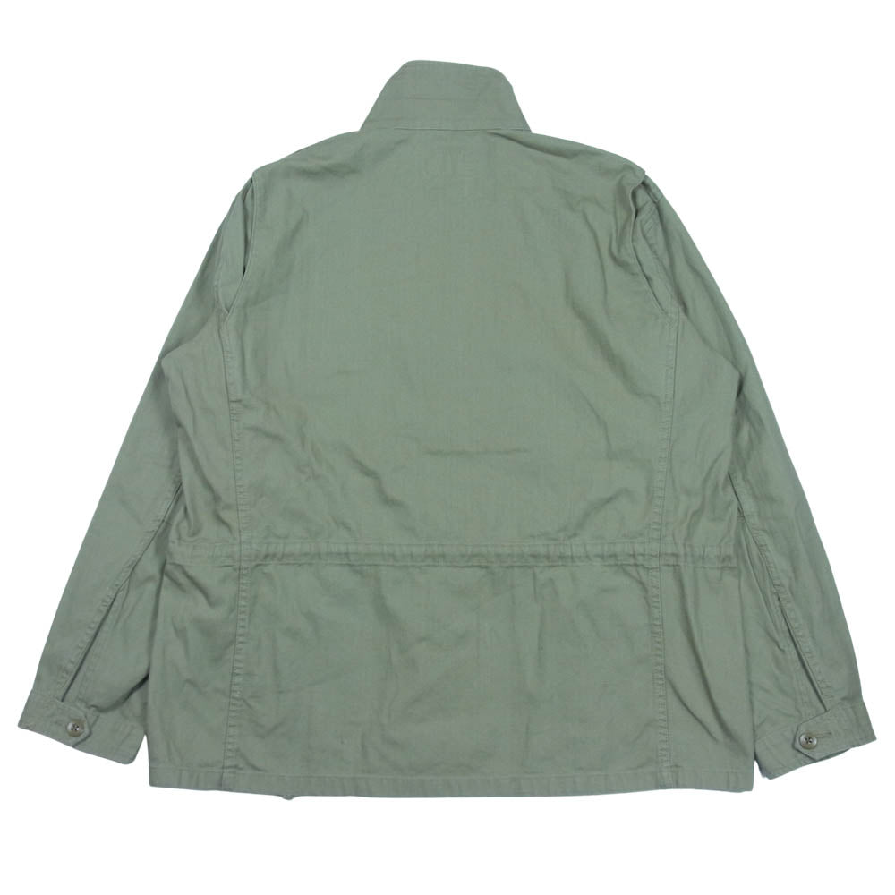 Nigel Cabourn ナイジェルケーボン LYBRO ライブロ 8043-13-30040 ZIP MILITARY JACKET HERRING BONE ヘリンボーン ミリタリー ジャケット カーキ系 52【中古】