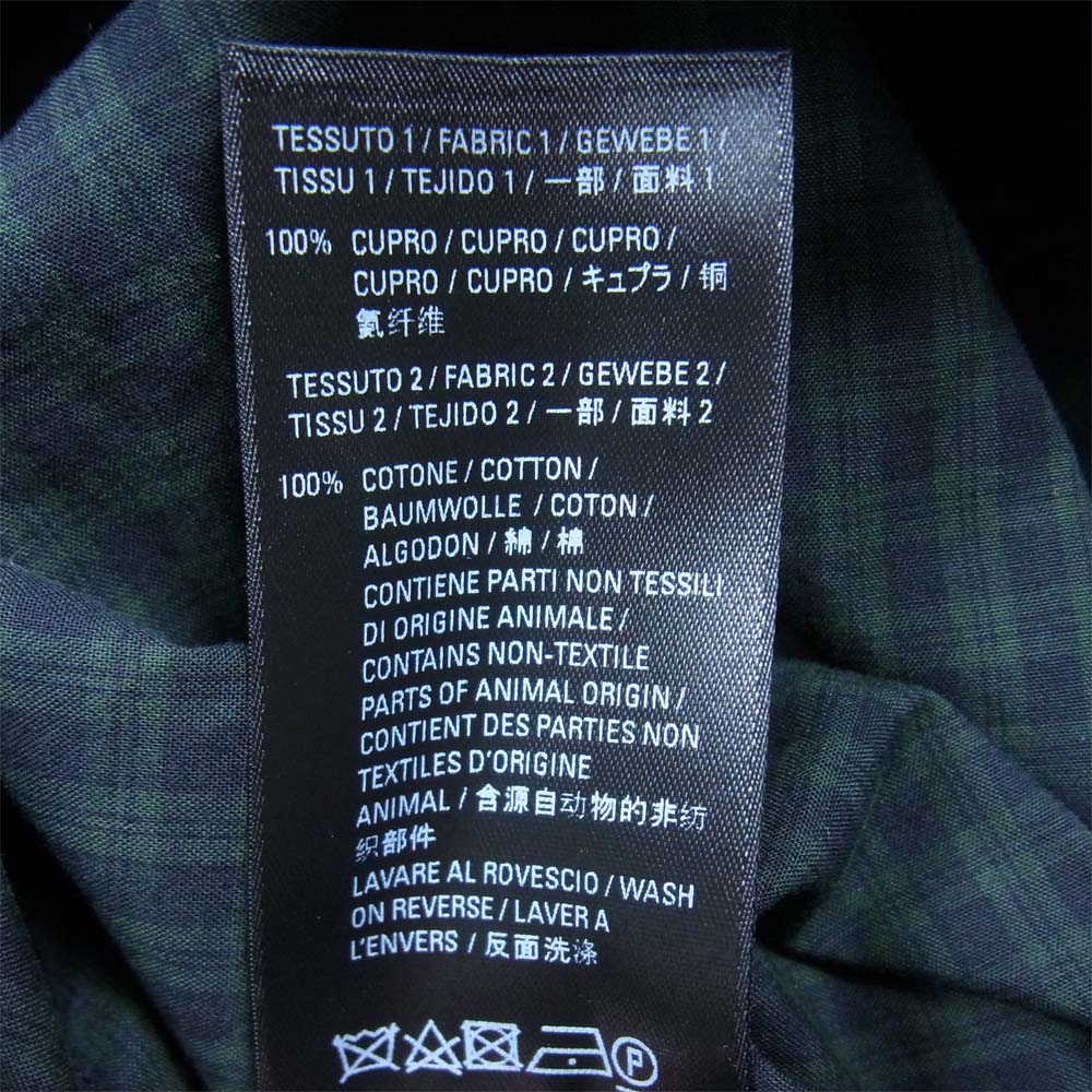 BALENCIAGA バレンシアガ 21SS 658854 国内正規品 50/50 Pyjama Shirt ドッキング パジャマ シャツ グリーン系 S【美品】【中古】