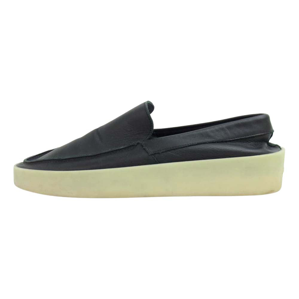 FEAR OF GOD フィアオブゴッド レザー スリッポン ブラック系 43【美品】【中古】