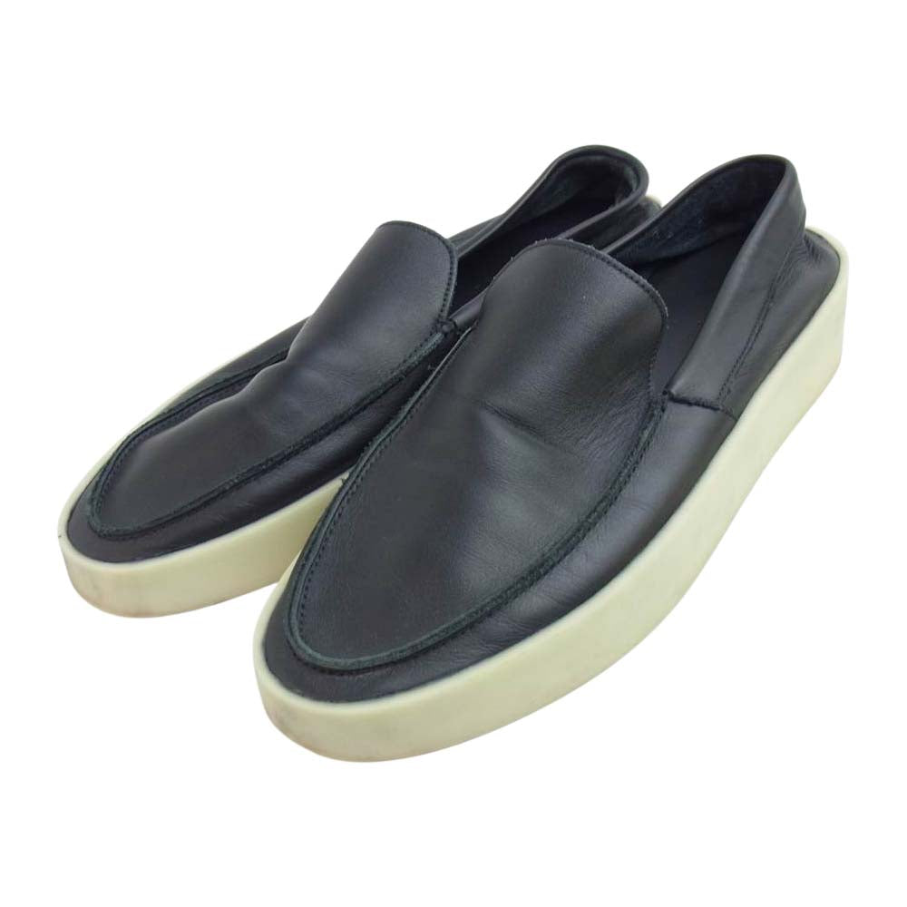 FEAR OF GOD フィアオブゴッド レザー スリッポン ブラック系 43【美品】【中古】