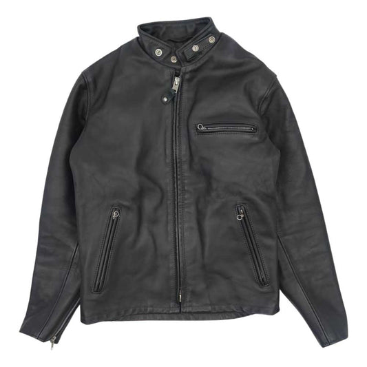 schott ショット 641 USA製 ボアライナー付属 シングルライダース ジャケット ブラック系 38【中古】