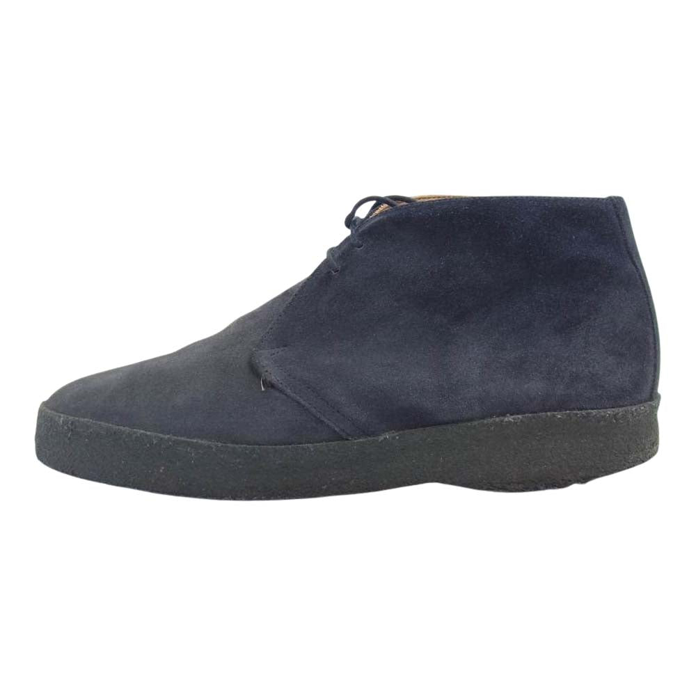 SANDERS サンダース 6480AS hi top chukka ハイトップ チャッカ スエード ブーツ ネイビー系 UK8.5【中古】