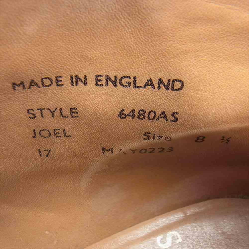SANDERS サンダース 6480AS hi top chukka ハイトップ チャッカ スエード ブーツ ネイビー系 UK8.5【中古】