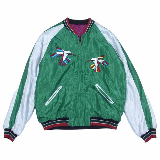 東洋エンタープライズ TT14158TR × TR.4 SUSPENSION × JOURNAL STANDARD SUKA JACKET スカジャン スーベニア ジャケット 緑×ワイン系 M【中古】