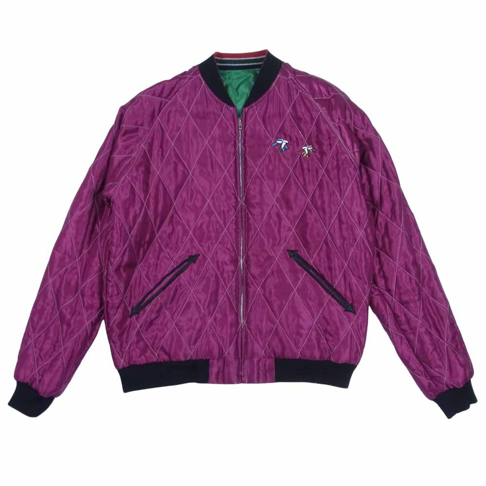 東洋エンタープライズ TT14158TR × TR.4 SUSPENSION × JOURNAL STANDARD SUKA JACKET スカジャン スーベニア ジャケット 緑×ワイン系 M【中古】