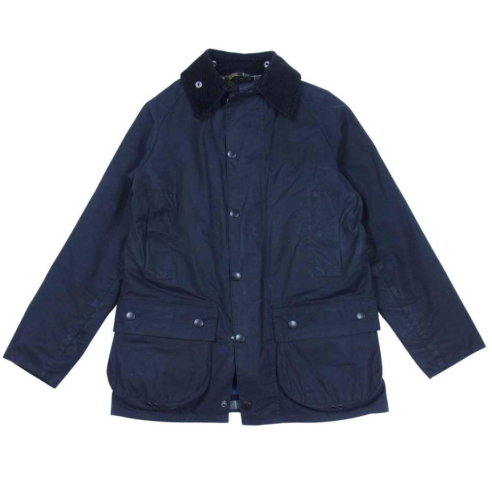 Barbour バブアー 1502125 英国製 国内正規品 SL BEAUFORT スリムフィット ビューフォート ウール ナイロン キルティング ベスト付き ジャケット ネイビー系 34【中古】