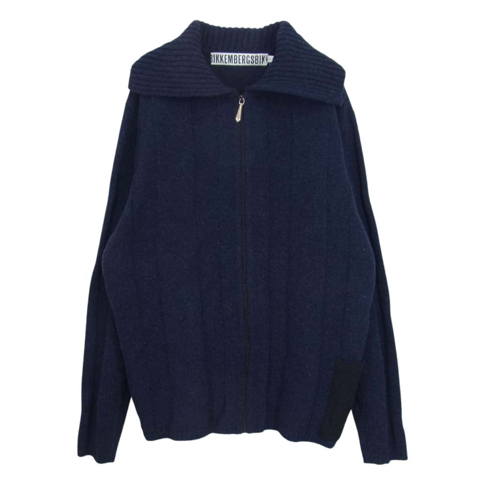 DIRK BIKKEMBERGS ダークビッケンバーグ フルジップ ニット カーディガン ネイビー系 L【中古】