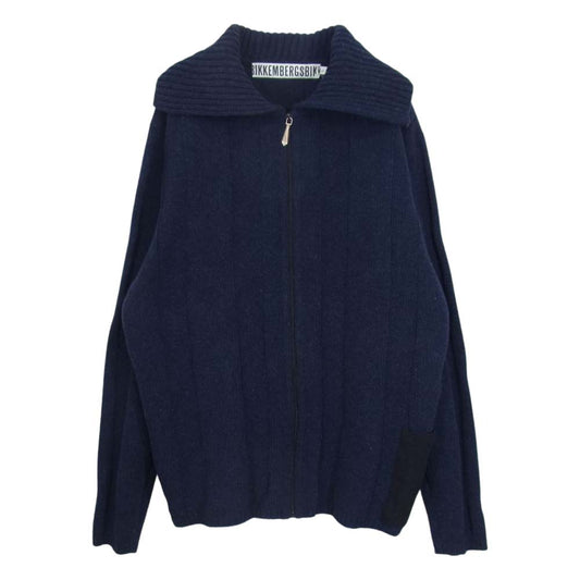 DIRK BIKKEMBERGS ダークビッケンバーグ フルジップ ニット カーディガン ネイビー系 L【中古】