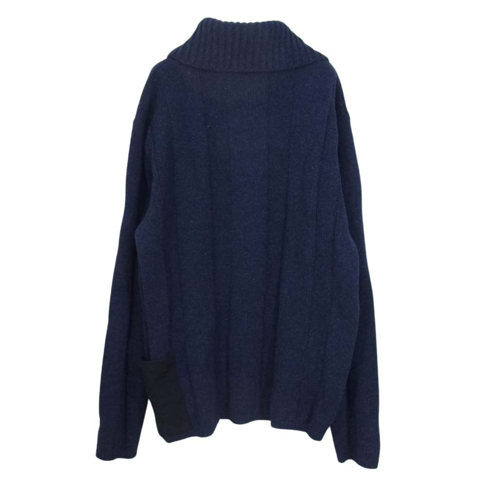 DIRK BIKKEMBERGS ダークビッケンバーグ フルジップ ニット カーディガン ネイビー系 L【中古】