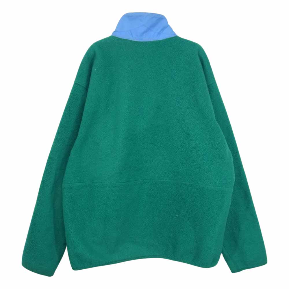 patagonia パタゴニア 25369 USA製 88年製 三角タグ 胸刺繍ロゴ HALF ZIP FLEECE JACKET ハーフジップ フリース ジャケット グリーン系 14【中古】