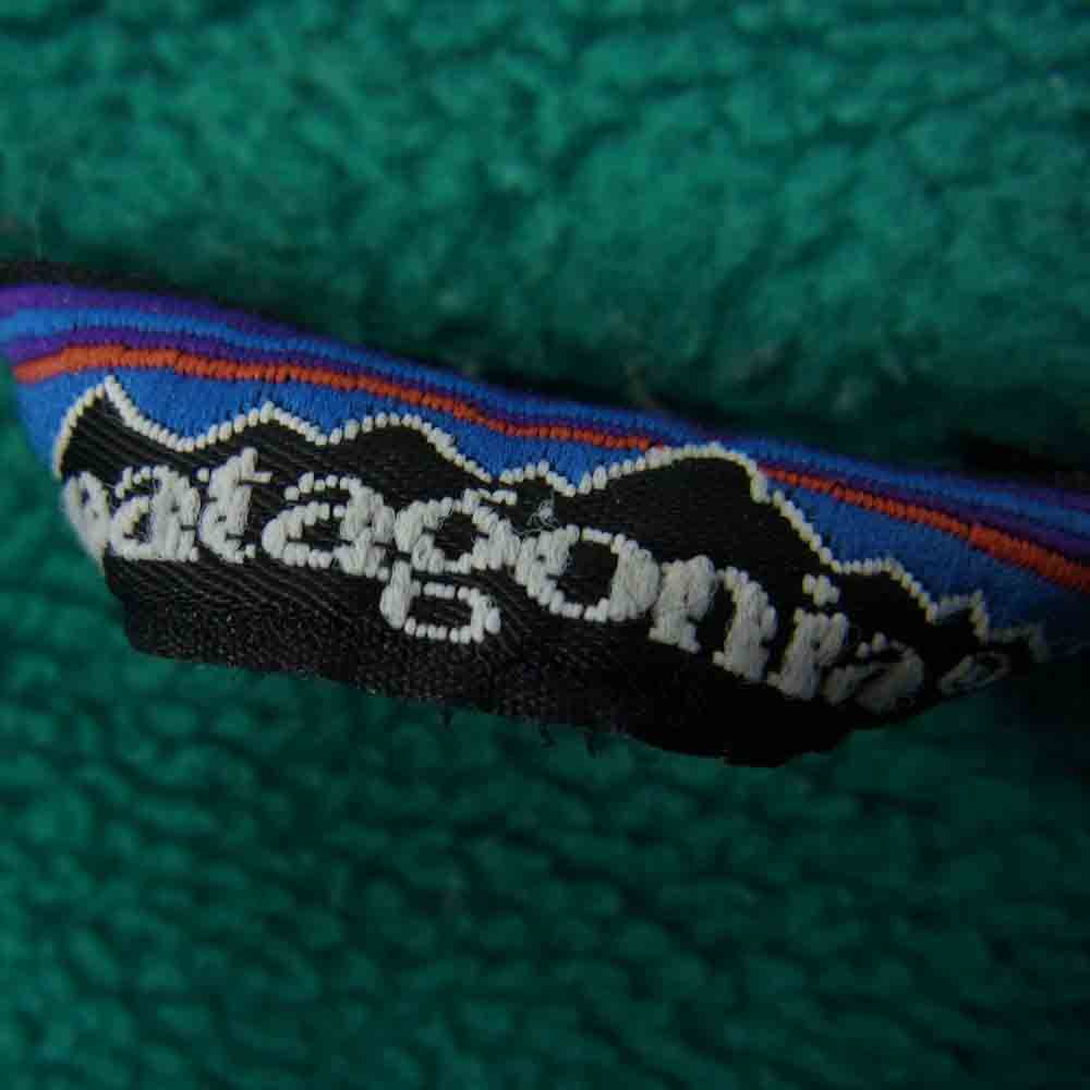 patagonia パタゴニア 25369 USA製 88年製 三角タグ 胸刺繍ロゴ HALF ZIP FLEECE JACKET ハーフジップ フリース ジャケット グリーン系 14【中古】