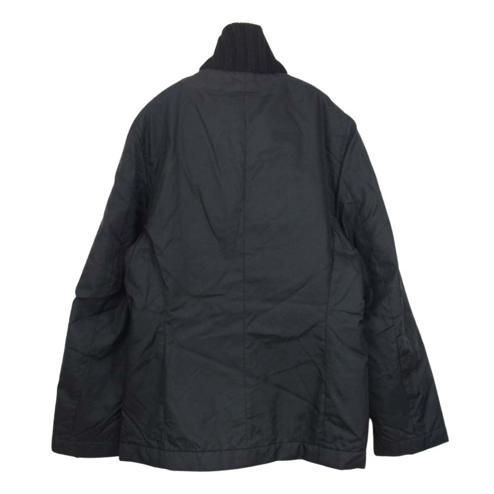 DIRK BIKKEMBERGS ダークビッケンバーグ 襟ニット ナイロン 中綿 ジャケット ブラック系 M【中古】