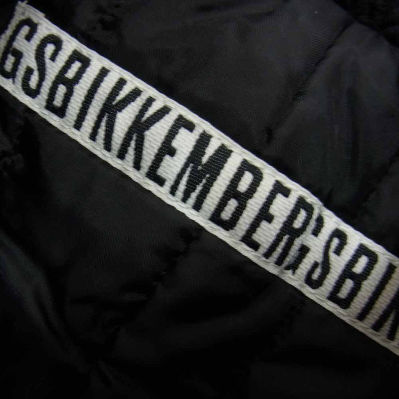 DIRK BIKKEMBERGS ダークビッケンバーグ 襟ニット ナイロン 中綿 ジャケット ブラック系 M【中古】
