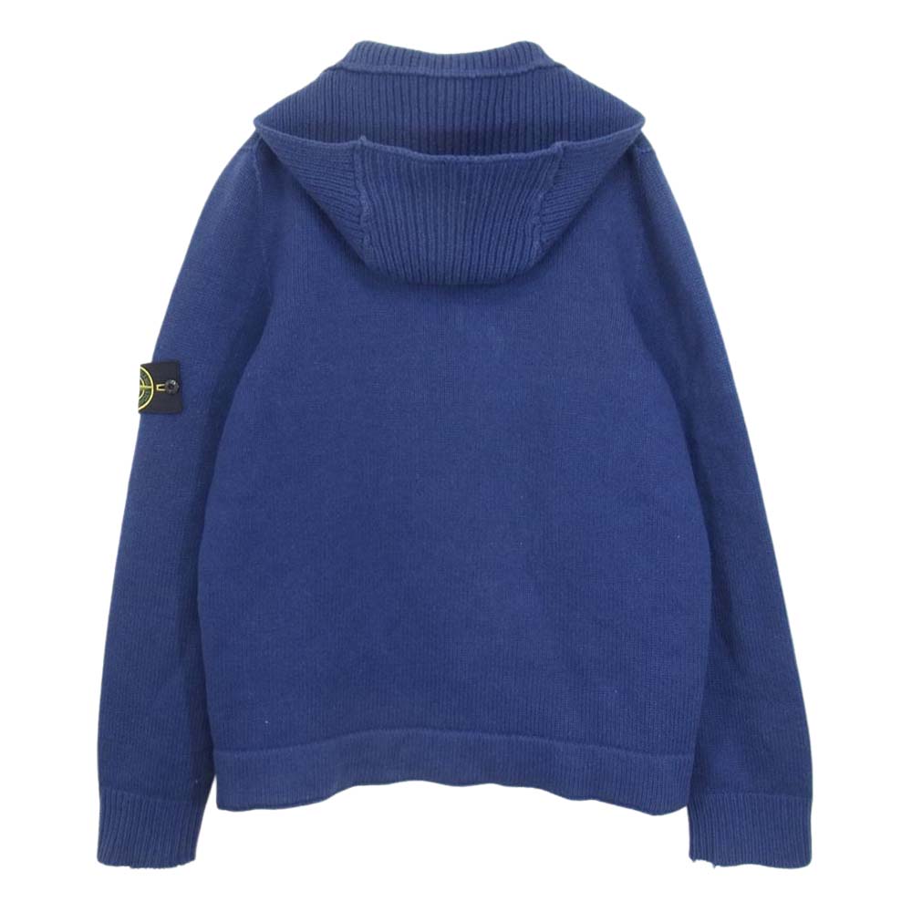 STONE ISLAND ストーンアイランド フルジップ ニット パーカー ネイビー系 L【中古】