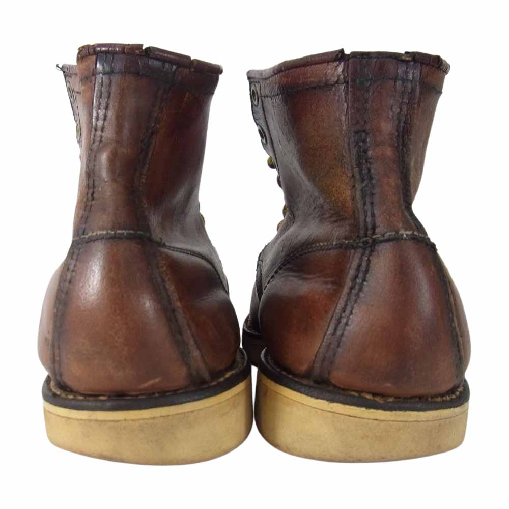 RED WING レッドウィング 80s 白四角犬タグ MADE IN U.S.A 表記 6Inch Classic Moc 6インチ クラシック モックトゥ ブーツ ブラウン系 6【中古】