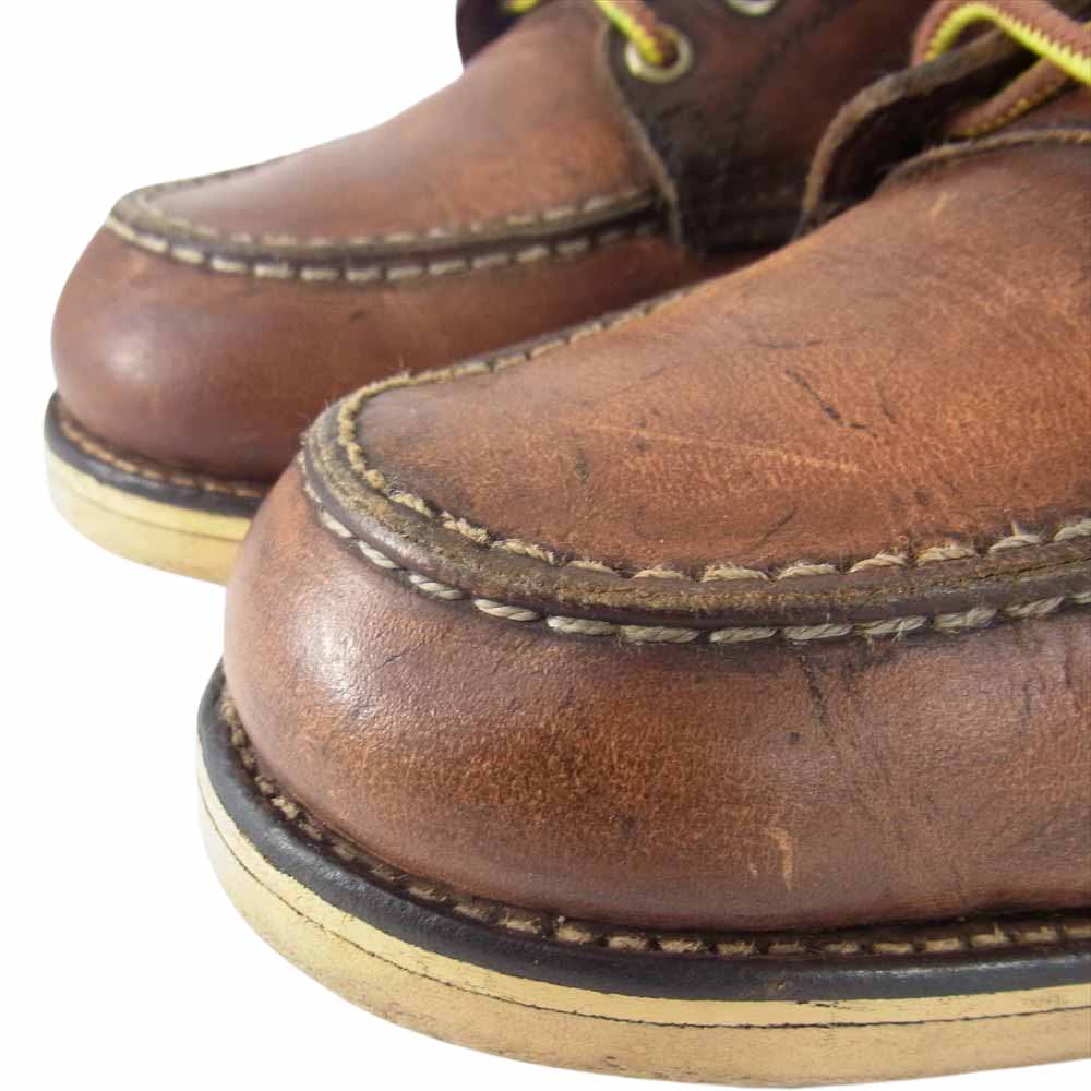 RED WING レッドウィング 80s 白四角犬タグ MADE IN U.S.A 表記 6Inch Classic Moc 6インチ クラシック モックトゥ ブーツ ブラウン系 6【中古】