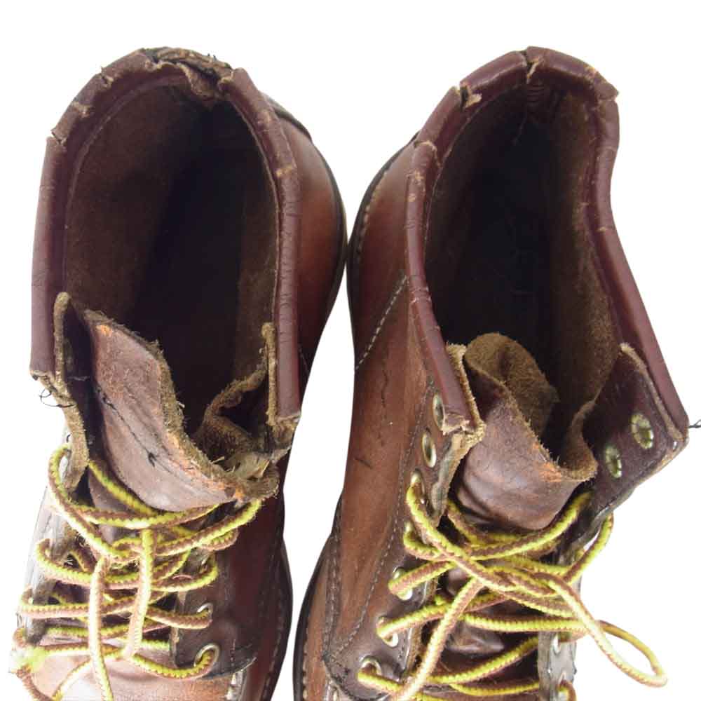 RED WING レッドウィング 80s 白四角犬タグ MADE IN U.S.A 表記 6Inch Classic Moc 6インチ クラシック モックトゥ ブーツ ブラウン系 6【中古】