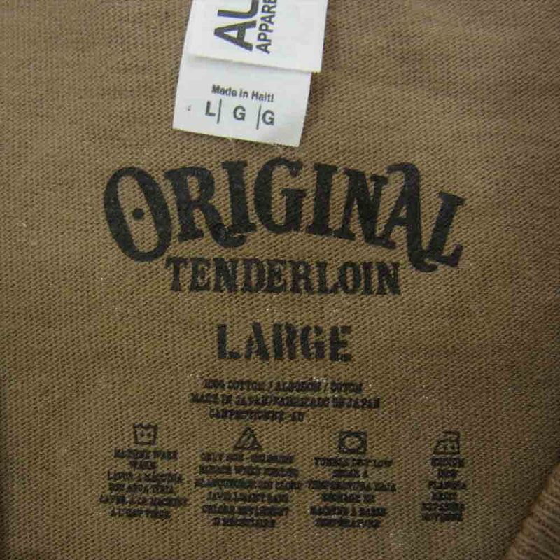TENDERLOIN テンダーロイン T-TEE S.S the tenderloins If 6 Was 9 プリント Tシャツ ブラウン系 L【中古】