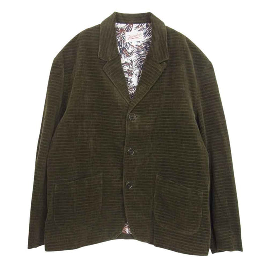 TENDERLOIN テンダーロイン 裏地ウルフ コーデュロイ テーラード ジャケット ブラウン系 M【中古】