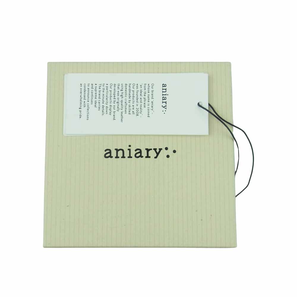 aniary アニアリ 01-20000 アンティーク レザー 二つ折り 財布 ウォレット 牛革 ダークネイビー系【中古】