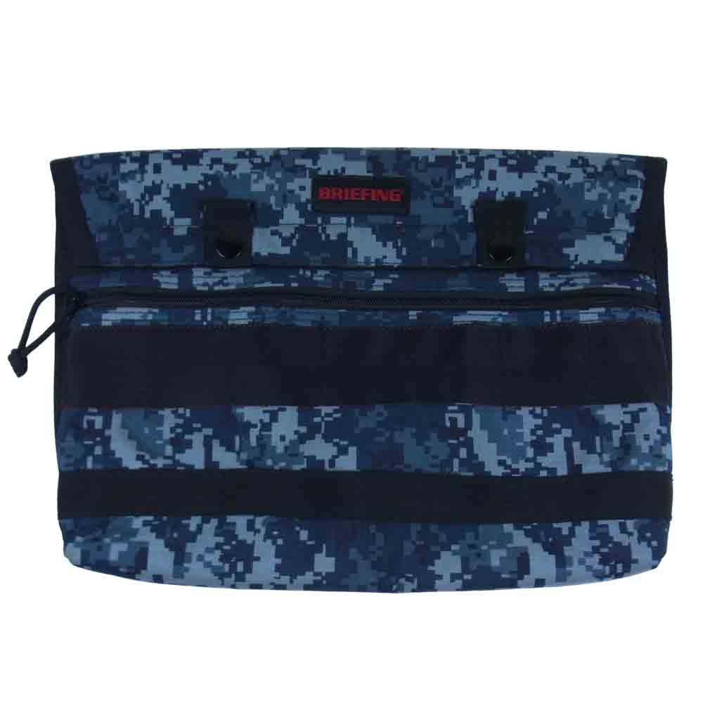 BRIEFING ブリーフィング FLAP PAD デジタルカモ クラッチバッグ ドキュメントケース 青灰系【中古】