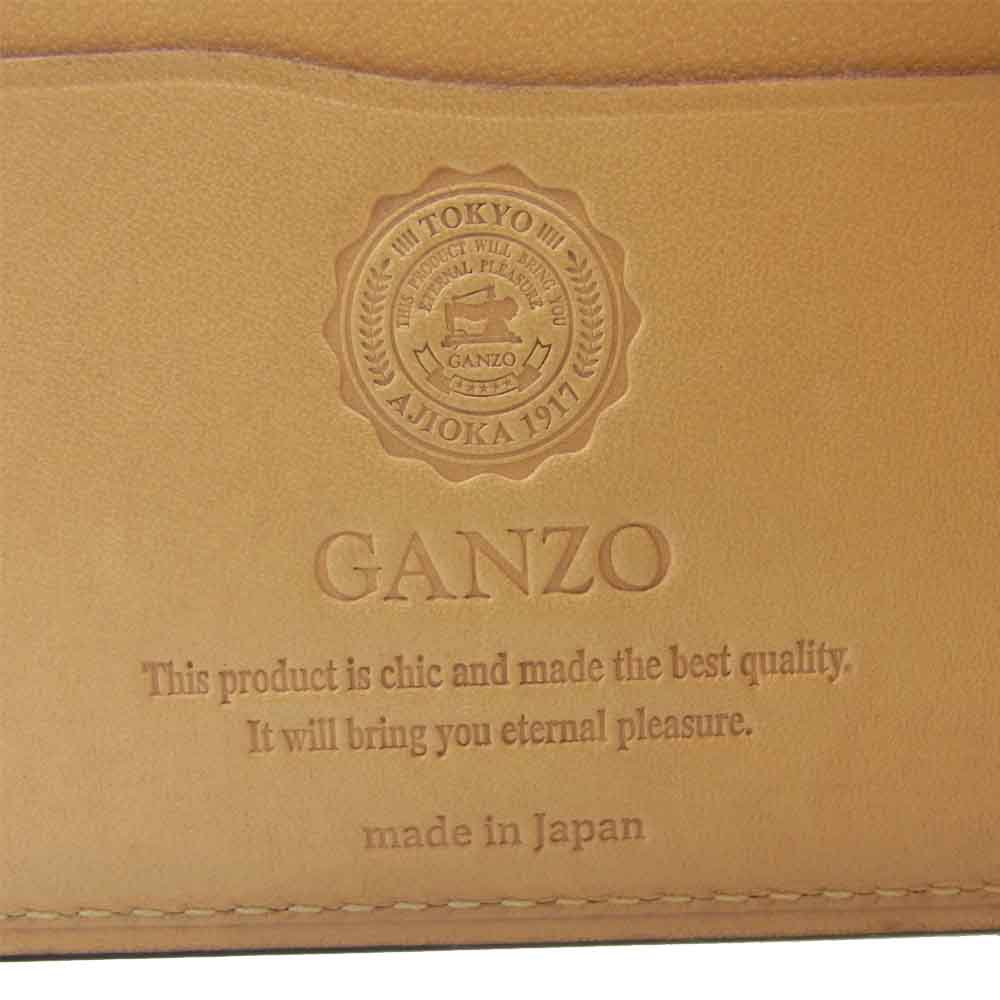 GANZO ガンゾ 0057879-86 コードバン 二つ折り 財布 レザー ウォレット 馬革 日本製 ダークネイビー系【中古】