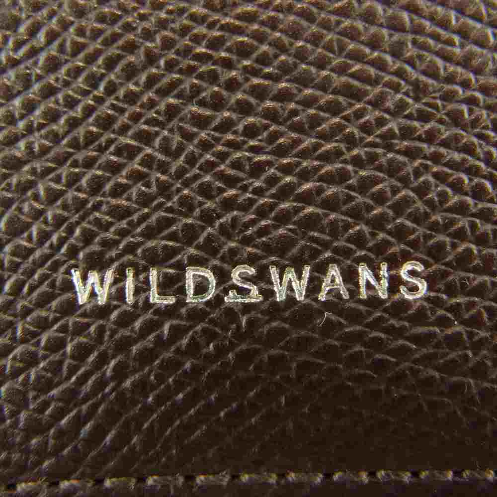 WILDSWANS ワイルドスワンズ GENERAL ジェネラル ミネルバリスシオ 型押し レザー カードケース 名刺入れ ブラウン系【美品】【中古】
