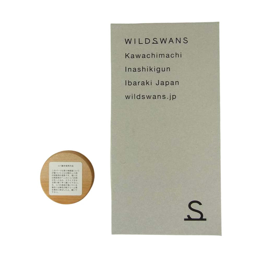 WILDSWANS ワイルドスワンズ GENERAL ジェネラル ミネルバリスシオ 型押し レザー カードケース 名刺入れ ブラウン系【美品】【中古】