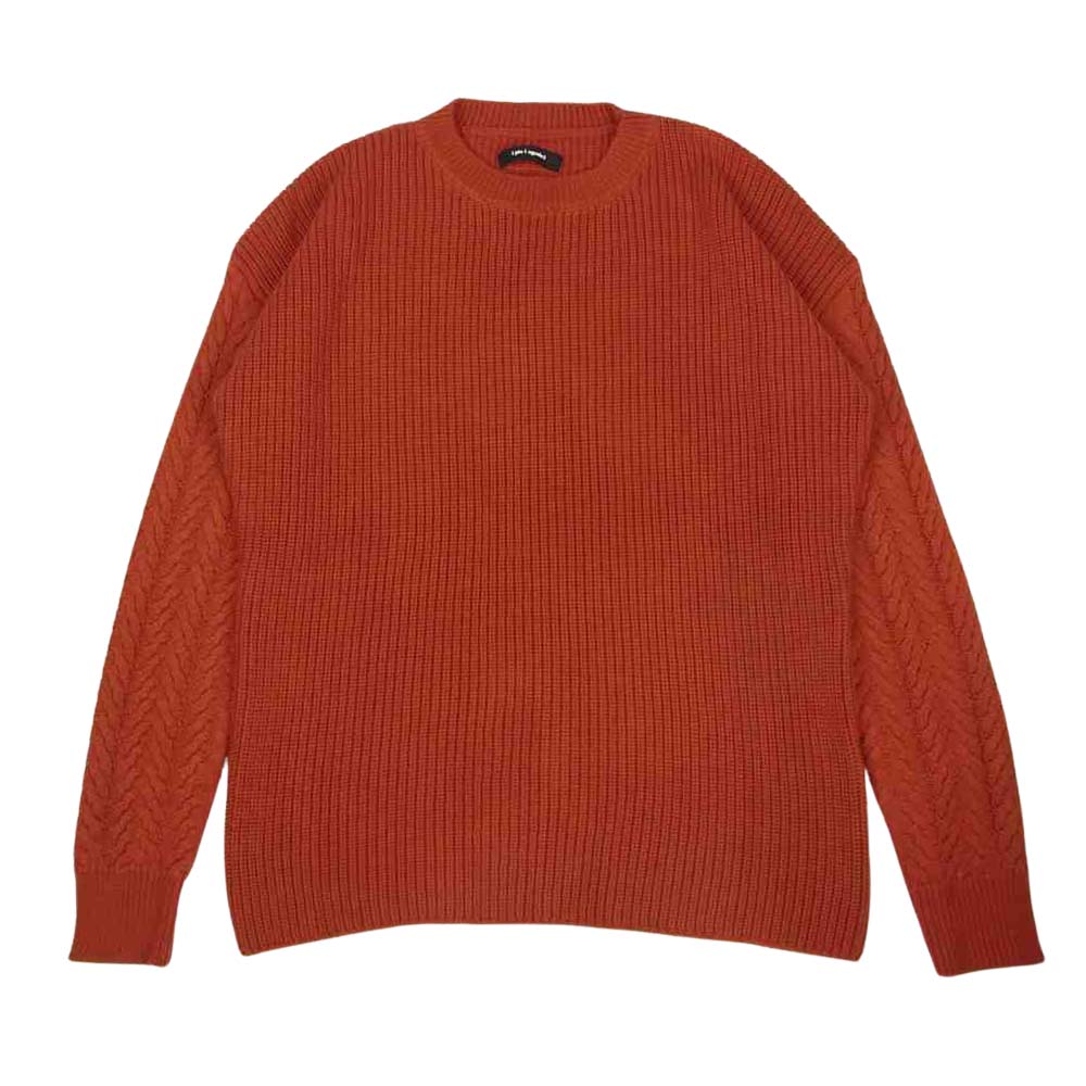 1piu1uguale3 ウノピュウノウグァーレトレ MRK183 CTA001 DROP SHOULDER CREW ドロップ ショルダー クルーネック ニット レッド レッド系 5【美品】【中古】