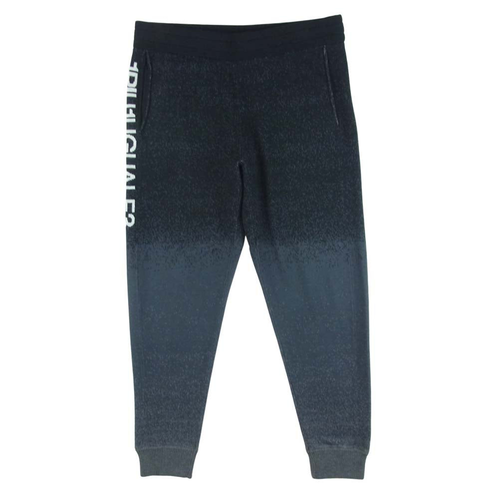 1piu1uguale3 ウノピュウノウグァーレトレ MRK216 COT313 113 RIB PT リブ ニット パンツ ブラック系 グレー系 Ⅵ【美品】【中古】