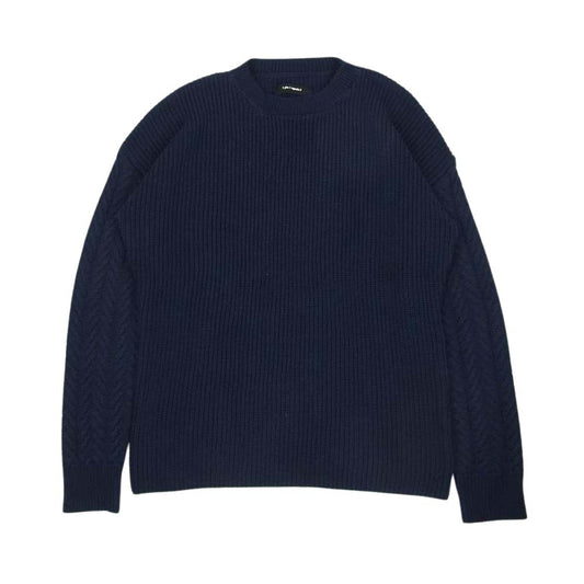 1piu1uguale3 ウノピュウノウグァーレトレ MRK183 CTA001 DROP SHOULDER CREW ドロップ ショルダー クルーネック ニット ネイビー ネイビー系 5【美品】【中古】