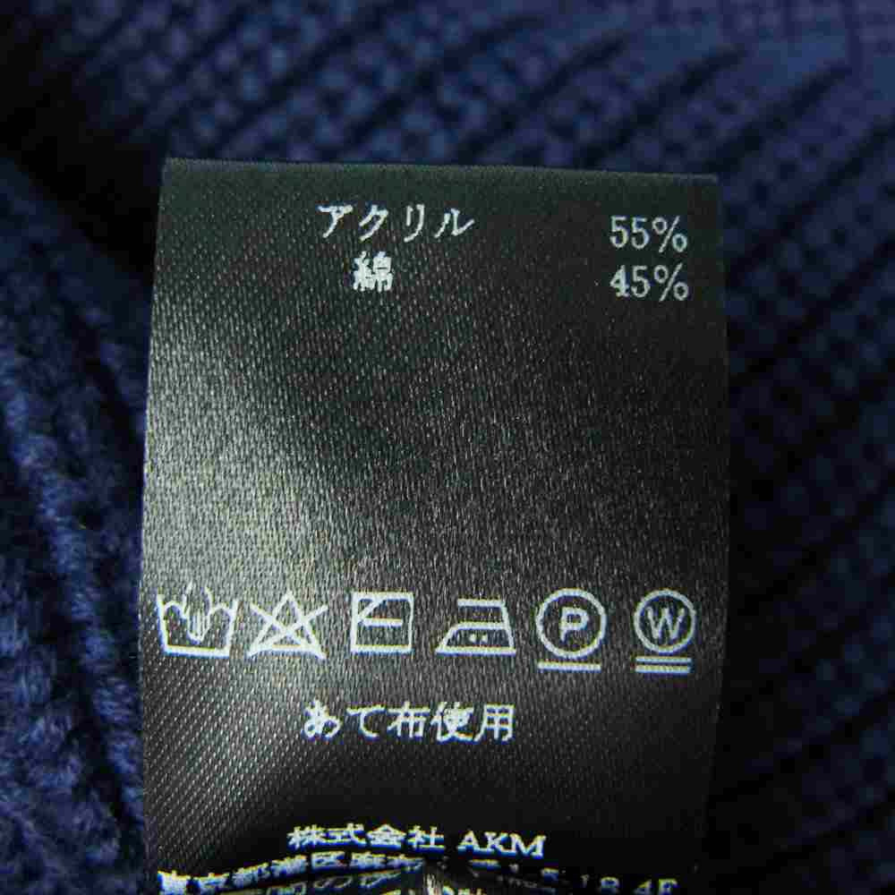 1piu1uguale3 ウノピュウノウグァーレトレ MRK183 CTA001 DROP SHOULDER CREW ドロップ ショルダー クルーネック ニット ネイビー ネイビー系 5【美品】【中古】