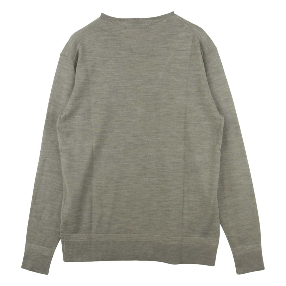 1piu1uguale3 ウノピュウノウグァーレトレ MRK213 CAS017 NARROW V-NECK カシミヤ混 Vネック ニット セーター グレージュ系 Ⅳ【美品】【中古】