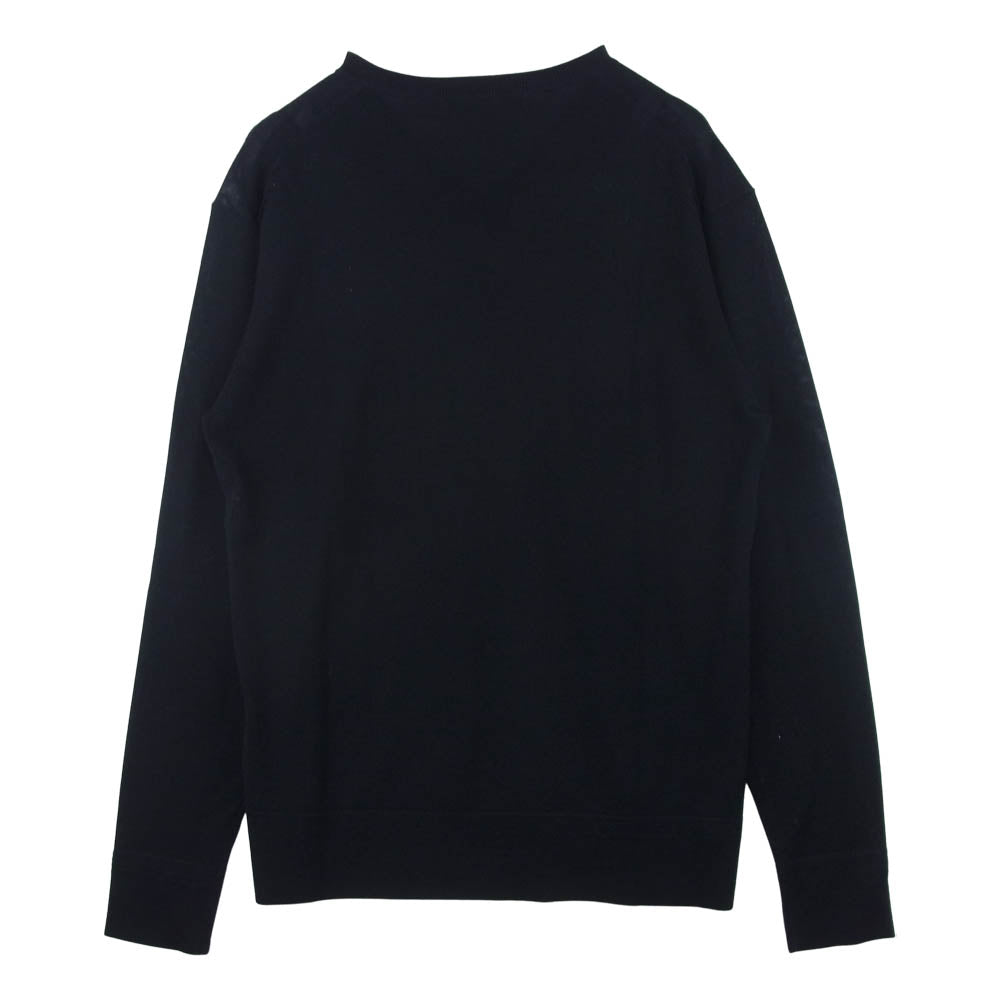1piu1uguale3 ウノピュウノウグァーレトレ MRK213 CAS017 NARROW V-NECK カシミヤ混 Vネック ニット セーター ブラック系 Ⅵ【美品】【中古】