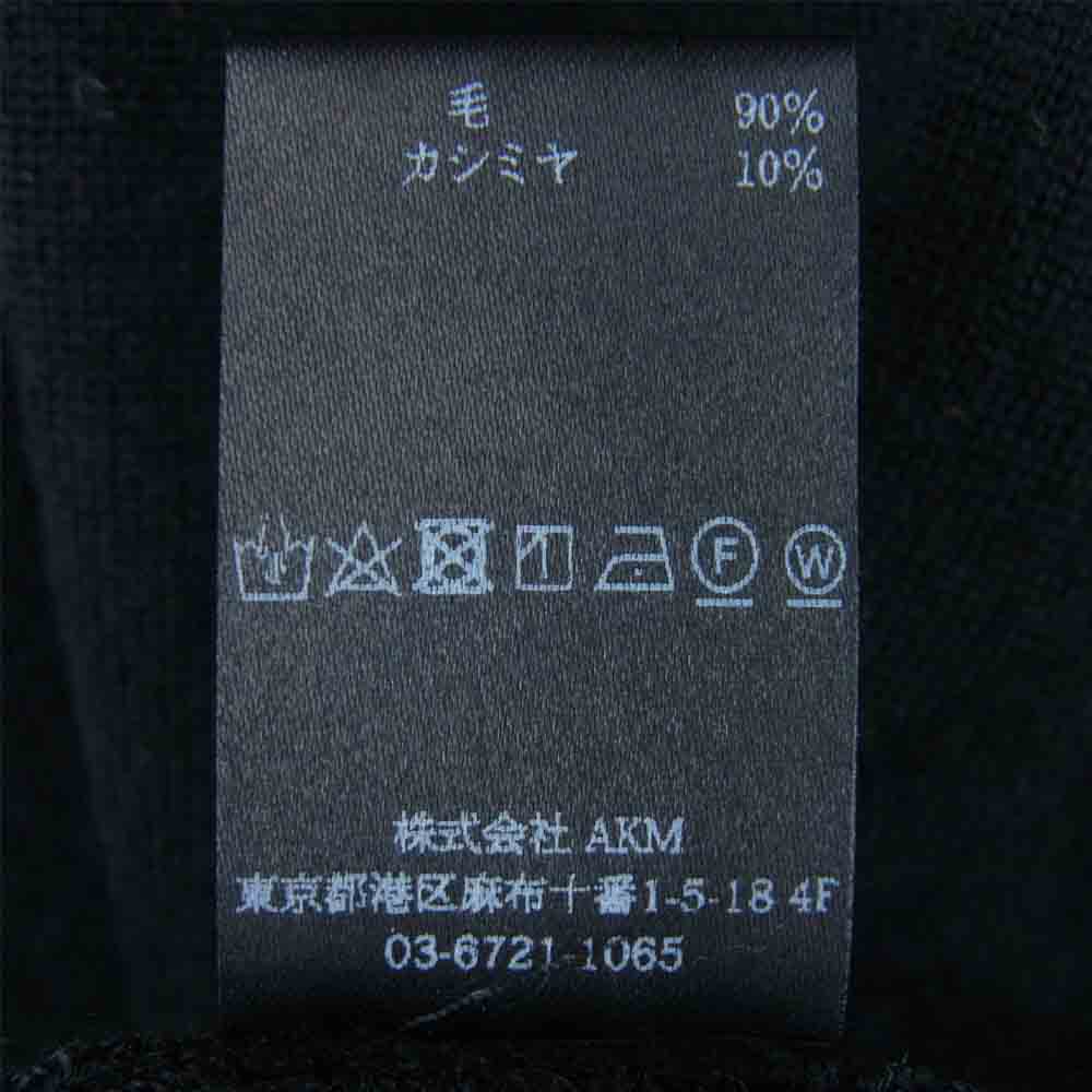 1piu1uguale3 ウノピュウノウグァーレトレ MRK213 CAS017 NARROW V-NECK カシミヤ混 Vネック ニット セーター ブラック系 Ⅵ【美品】【中古】