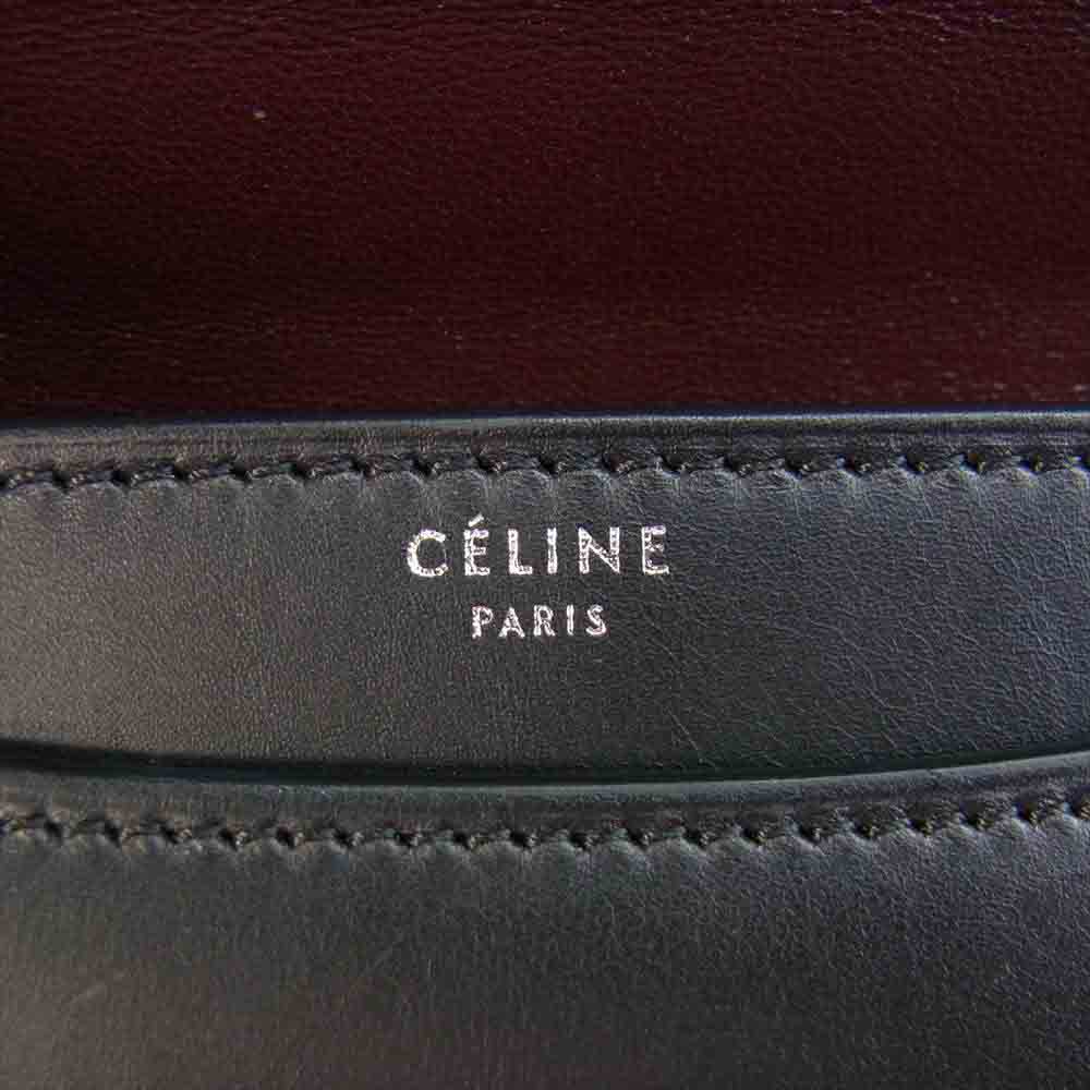 CELINE セリーヌ クラシックボックス ターンロック チェーン ショルダー バッグ ブラック系【中古】