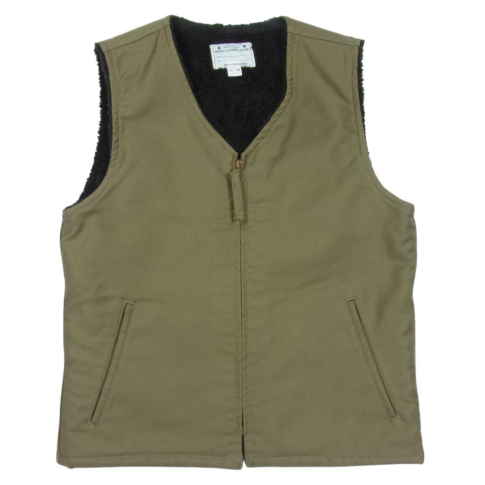 トロフィークロージング N-1DECK VEST デッキ ベスト裏ボア ベスト カーキ系 38【中古】