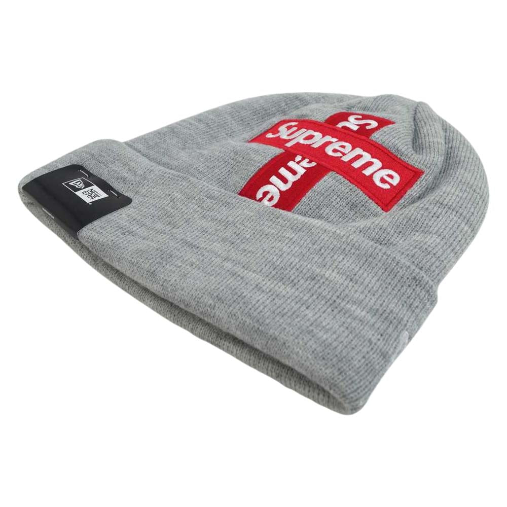 Supreme シュプリーム 20AW New Era Cross Box Logo Beanie ニューエラ クロス ボックスロゴ ビーニー ニット帽 グレー系【新古品】【未使用】【中古】