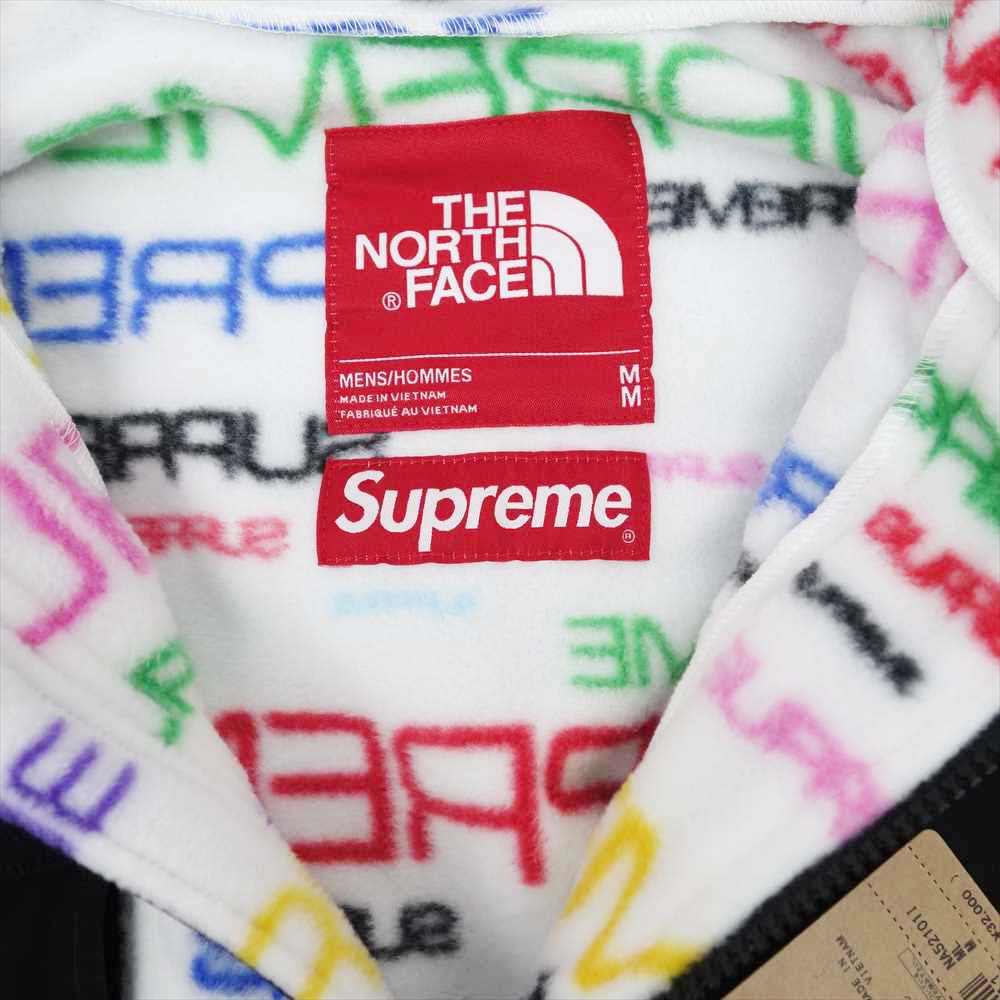 Supreme シュプリーム 21AW NA52101I × The North Face ノースフェイス 国内正規品 Steep Tech Fleece Jacket ロゴ 総柄 フリース ジャケット ホワイト系 M【新古品】【未使用】【中古】