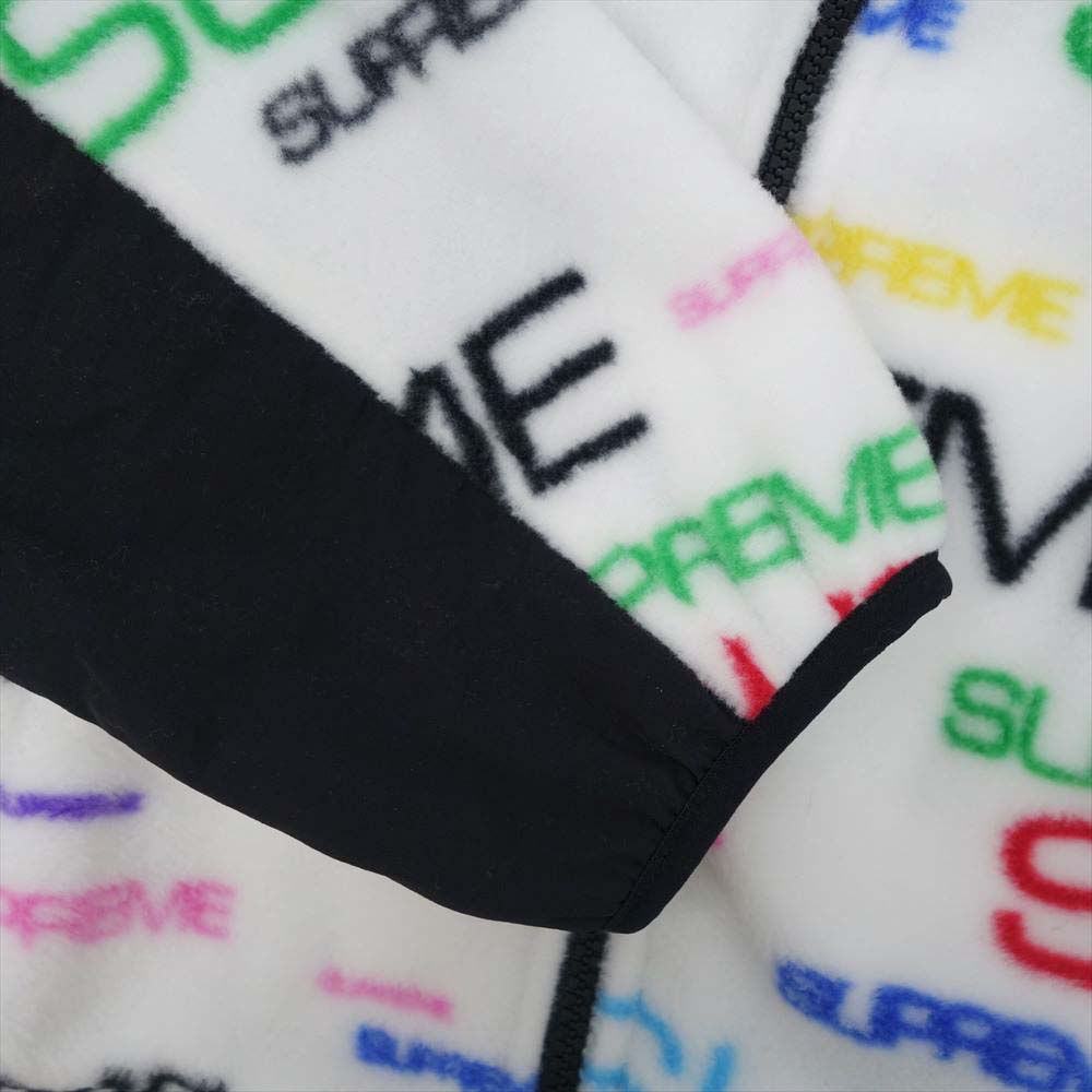 Supreme シュプリーム 21AW NA52101I × The North Face ノースフェイス 国内正規品 Steep Tech Fleece Jacket ロゴ 総柄 フリース ジャケット ホワイト系 M【新古品】【未使用】【中古】