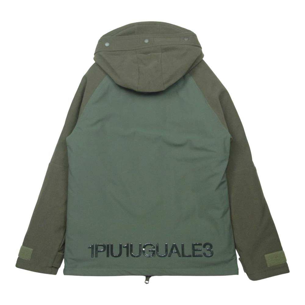 1piu1uguale3 ウノピュウノウグァーレトレ MRB442 NYU025 BI COLOR ECWCS エクワックス 中綿 フード ジャケット コート カーキ系 Ⅴ【美品】【中古】