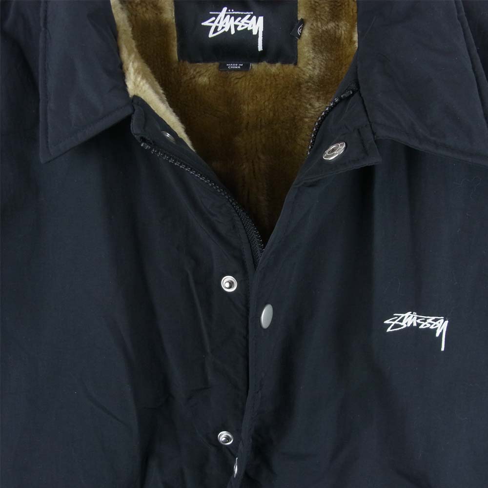 STUSSY ステューシー 115313 Smooth Stock Coach ボア スムース ストック ジャケット ブラック系 S【中古】