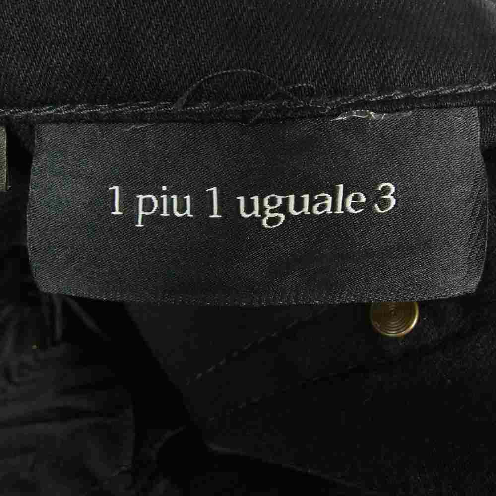 1piu1uguale3 ウノピュウノウグァーレトレ MRP397 CTU199 9 TAPERED テーパード ブラック デニム パンツ ブラック系 3【美品】【中古】