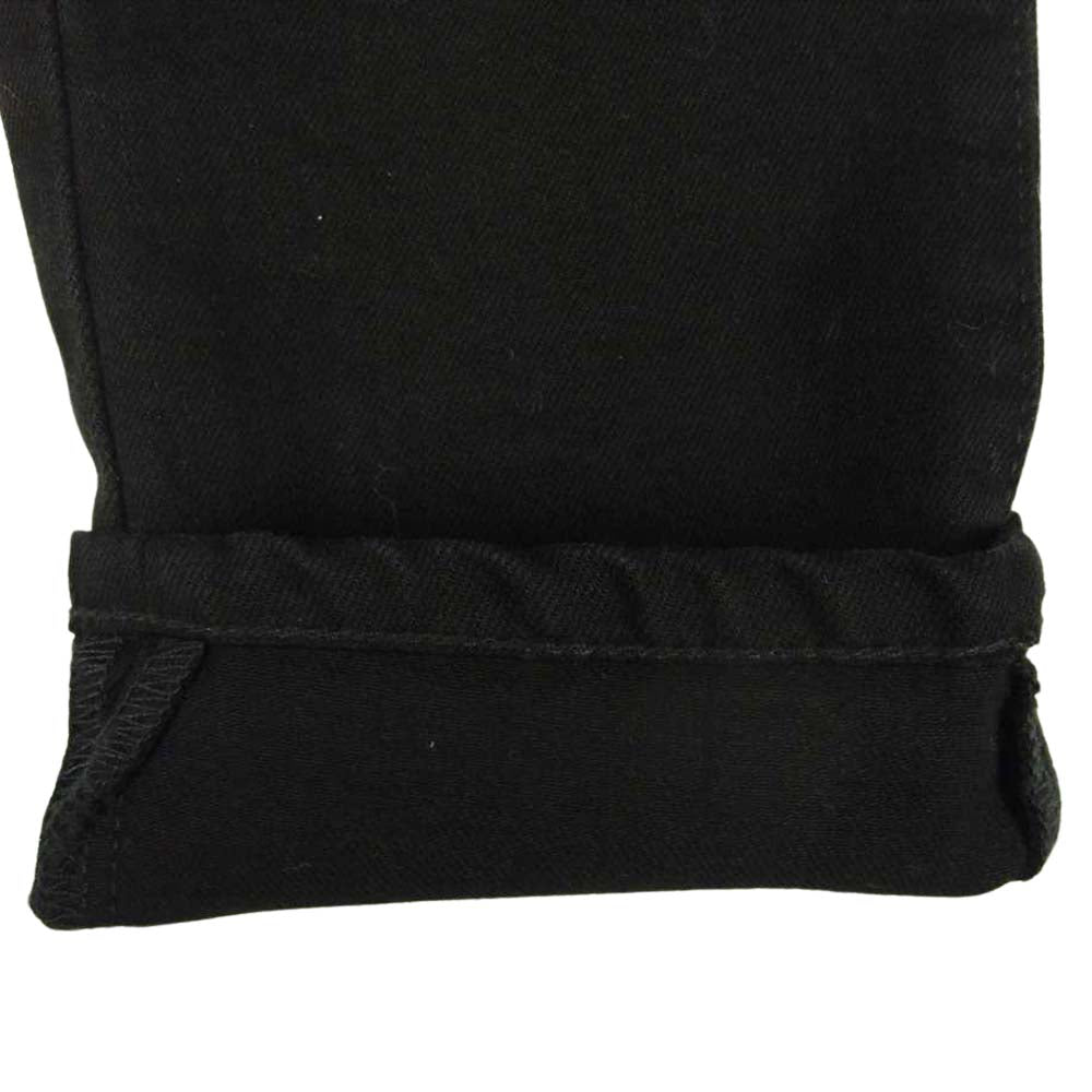 1piu1uguale3 ウノピュウノウグァーレトレ MRP397 CTU199 9 TAPERED テーパード ブラック デニム パンツ ブラック系 3【美品】【中古】