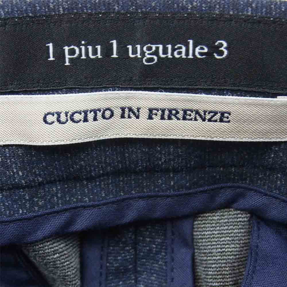 1piu1uguale3 ウノピュウノウグァーレトレ MRP186 CTU189 Giab's ARCHIVIO ジャブス アルキヴィオ EASY ITALY TROUSERS イージー スラックス パンツ ネイビー系 Ⅲ【美品】【中古】