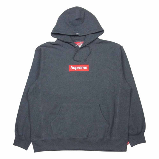 Supreme シュプリーム 21AW Box Logo Hooded Sweatshirt ボックスロゴ フーデッド スウェットシャツ プルオーバー パーカー グレー系 XL【新古品】【未使用】【中古】