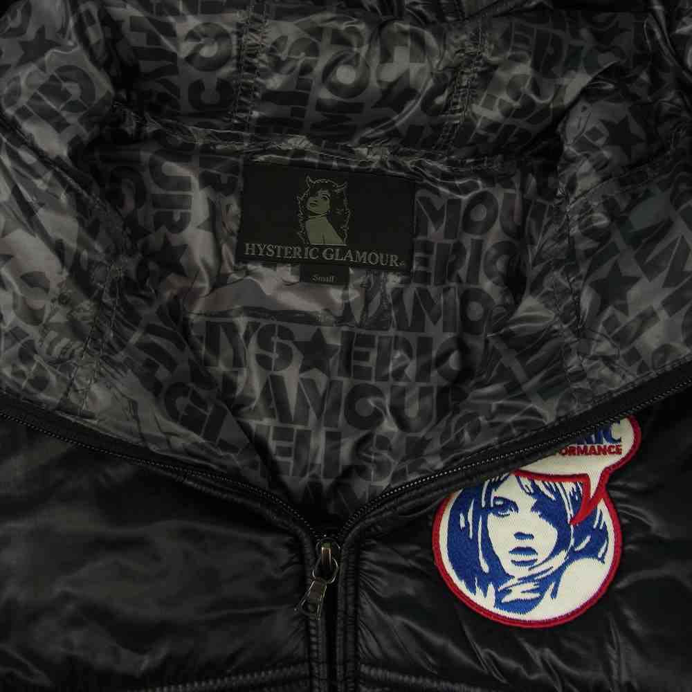 HYSTERIC GLAMOUR ヒステリックグラマー 0213AB01 PRIMALOFT ワッペン付き プリマロフト 中綿 ジャケット ブラック系 S【中古】