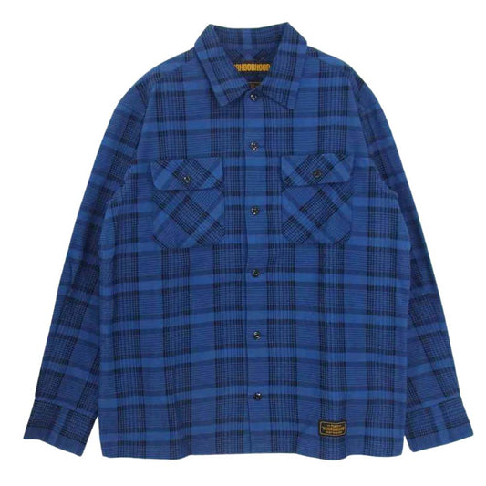 NEIGHBORHOOD ネイバーフッド 19SS 191TSNH-SHM09 チェック ネル シャツ ブルー系 S【中古】